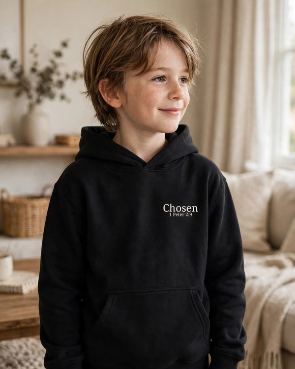 Kids Chosen Hoodie - worn front