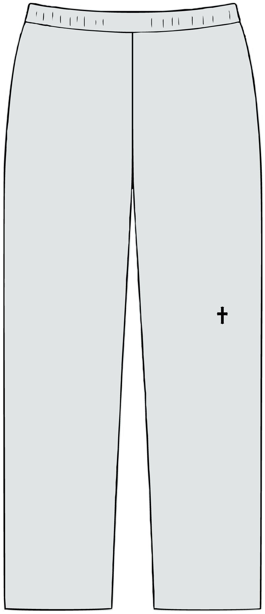Cross Straight-Leg Pant in Heather Grey