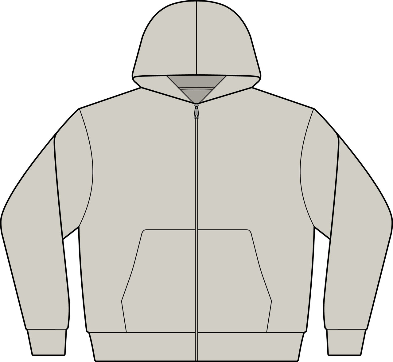 Chosen Full-Zip Hoodie — Back Print in Dust
