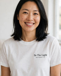 Thumbnail for Adult tee mockup — Be The Light, White