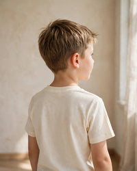 Thumbnail for Kids Be The Light Tee - plain back, Cream