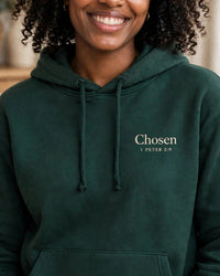 Thumbnail for Chosen Hoodie - print close-up
