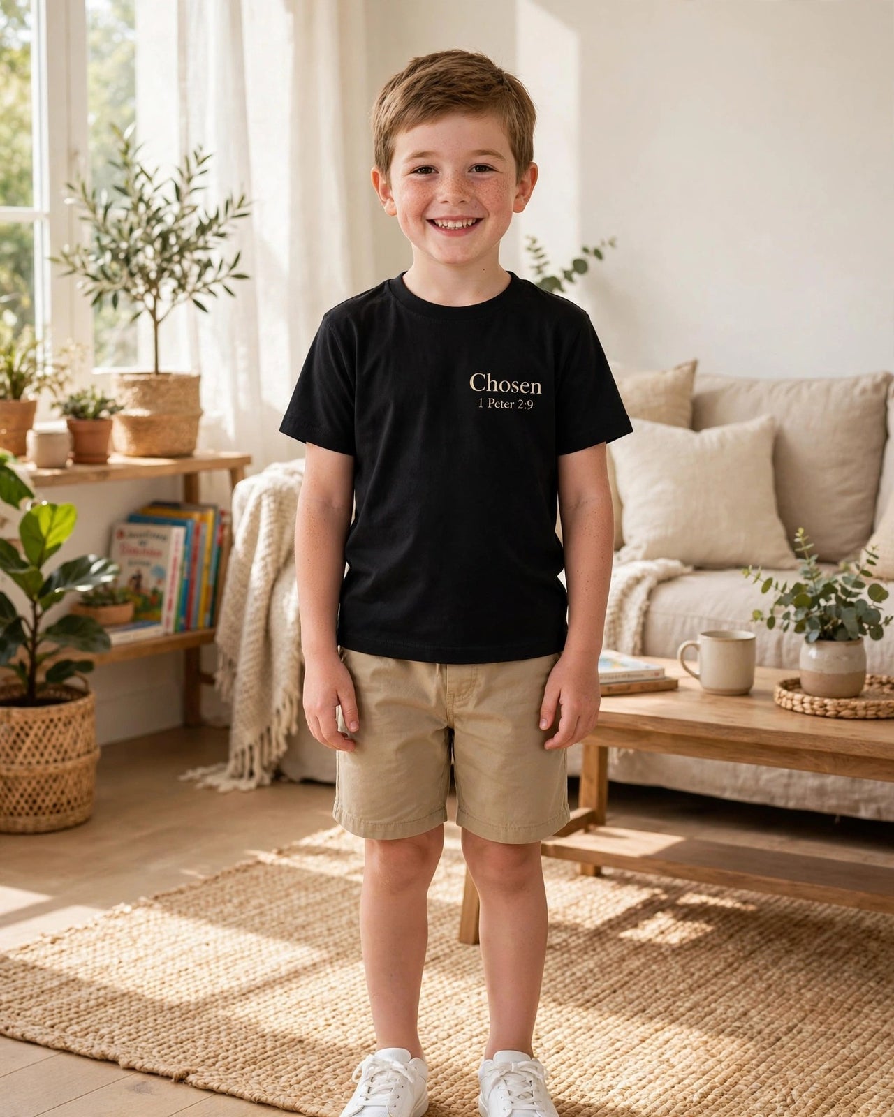 Kids Chosen Tee - full body, Black