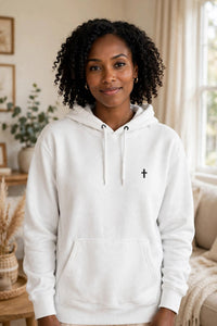 Thumbnail for The Called Hoodie in White, worn