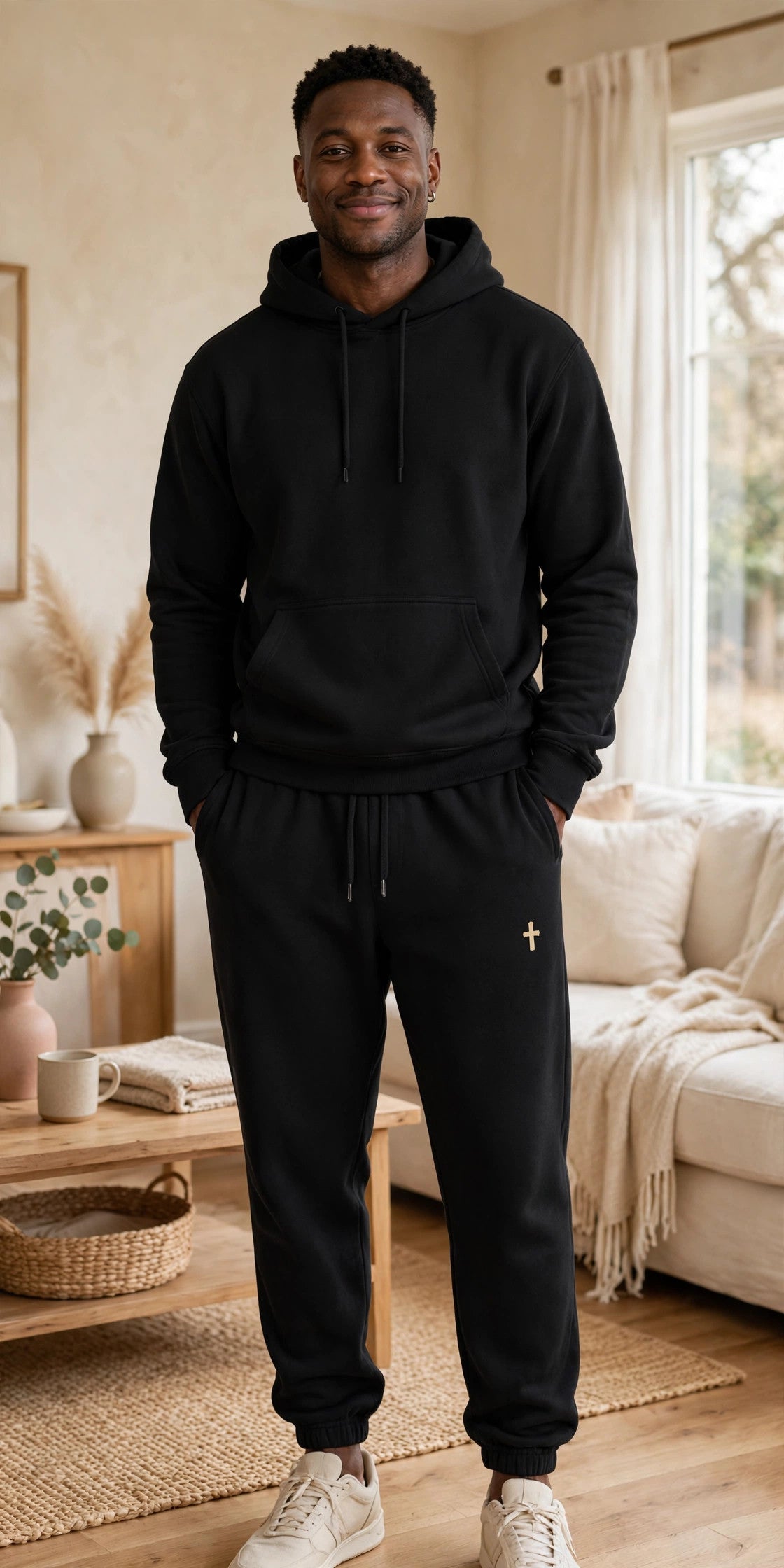 Cross Jogger in Black, worn