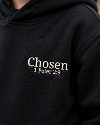 Thumbnail for Kids Chosen Hoodie - print close-up