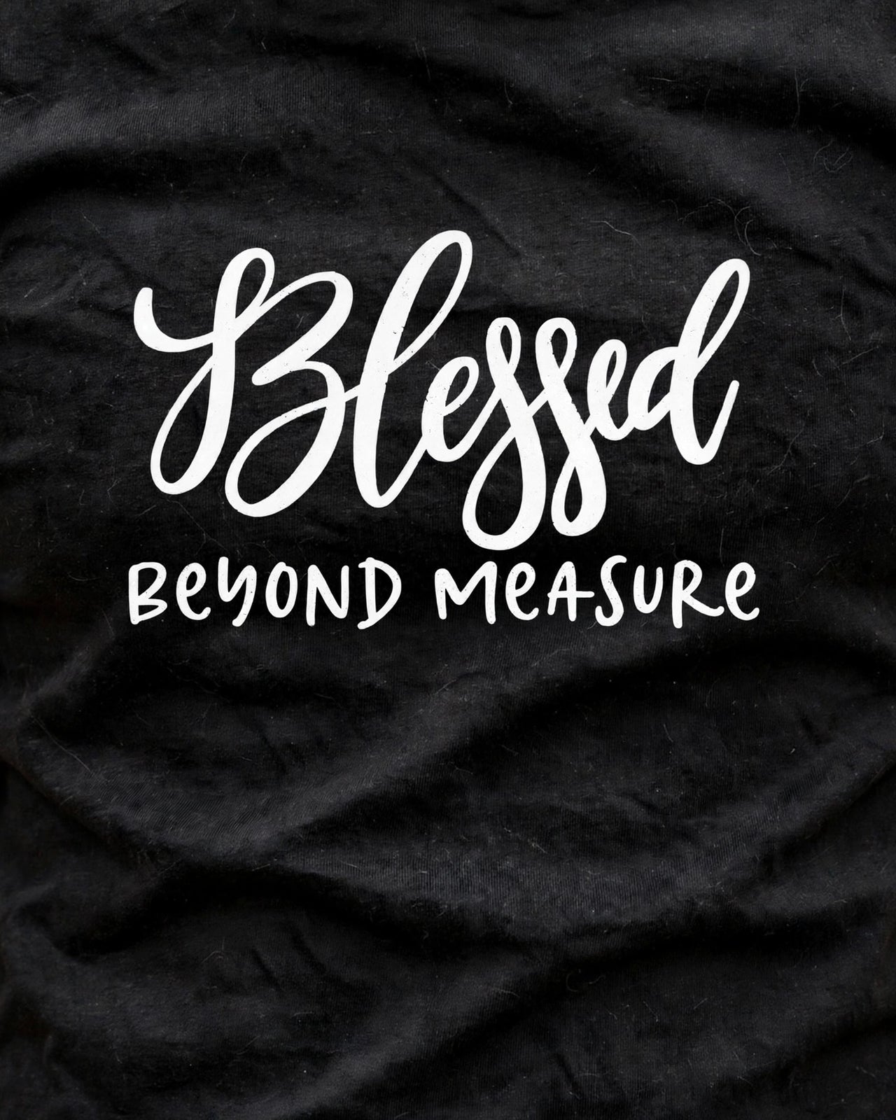 Blessed Beyond Measure Tee - print close-up