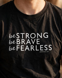 Thumbnail for Be Strong Tee - print close-up