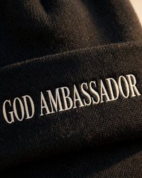 Thumbnail for God Ambassador Beanie - design close-up