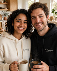 Thumbnail for Be The Light Hoodie - couple lifestyle