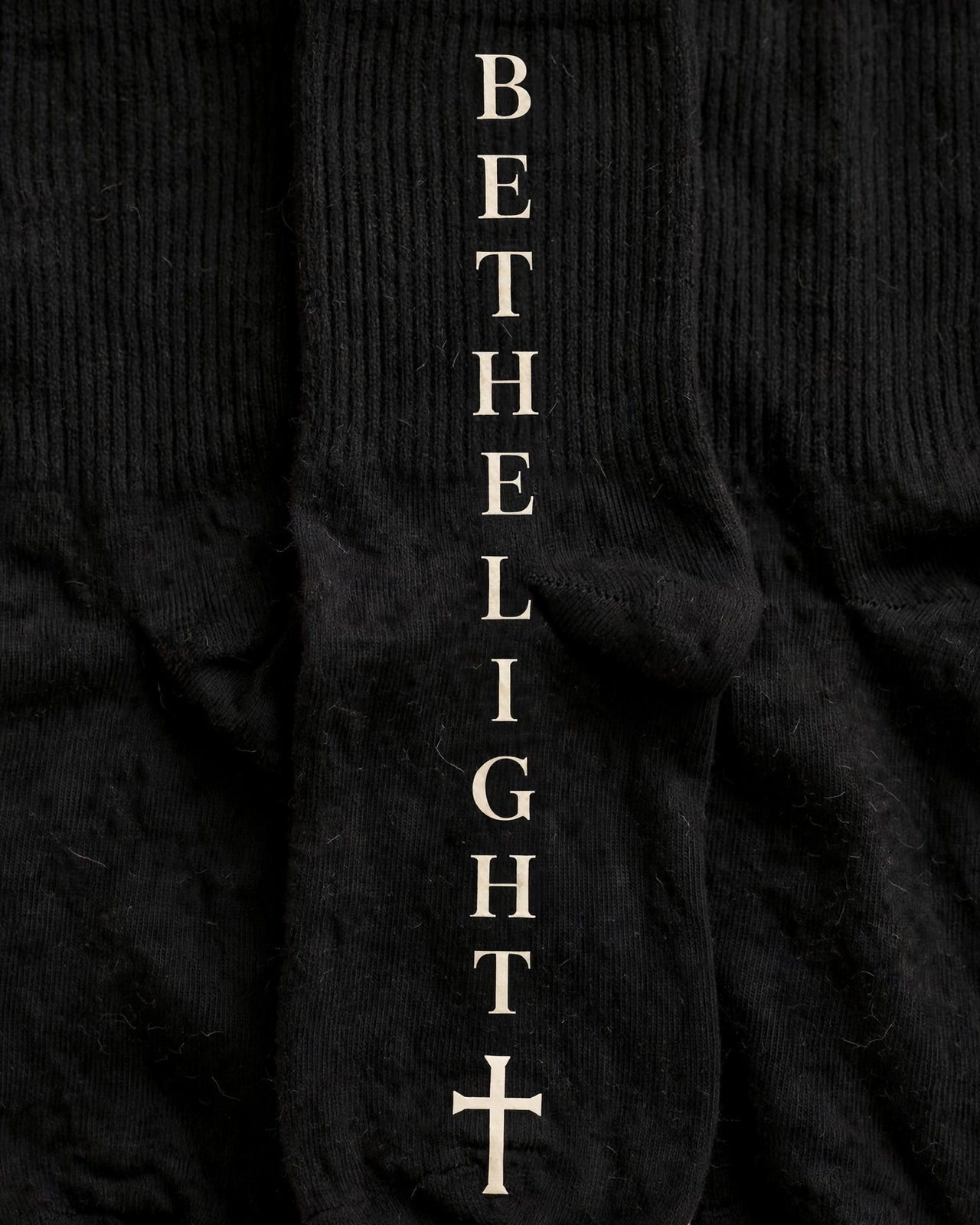 Be The Light Socks - design close-up