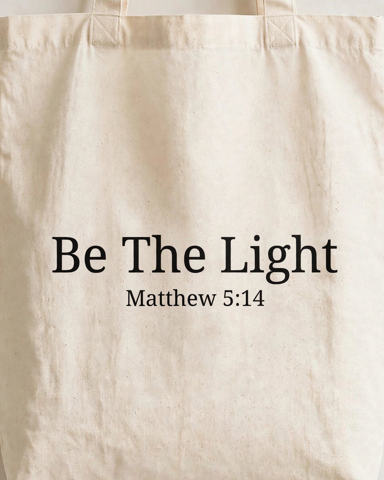 Be The Light Tote - design close-up