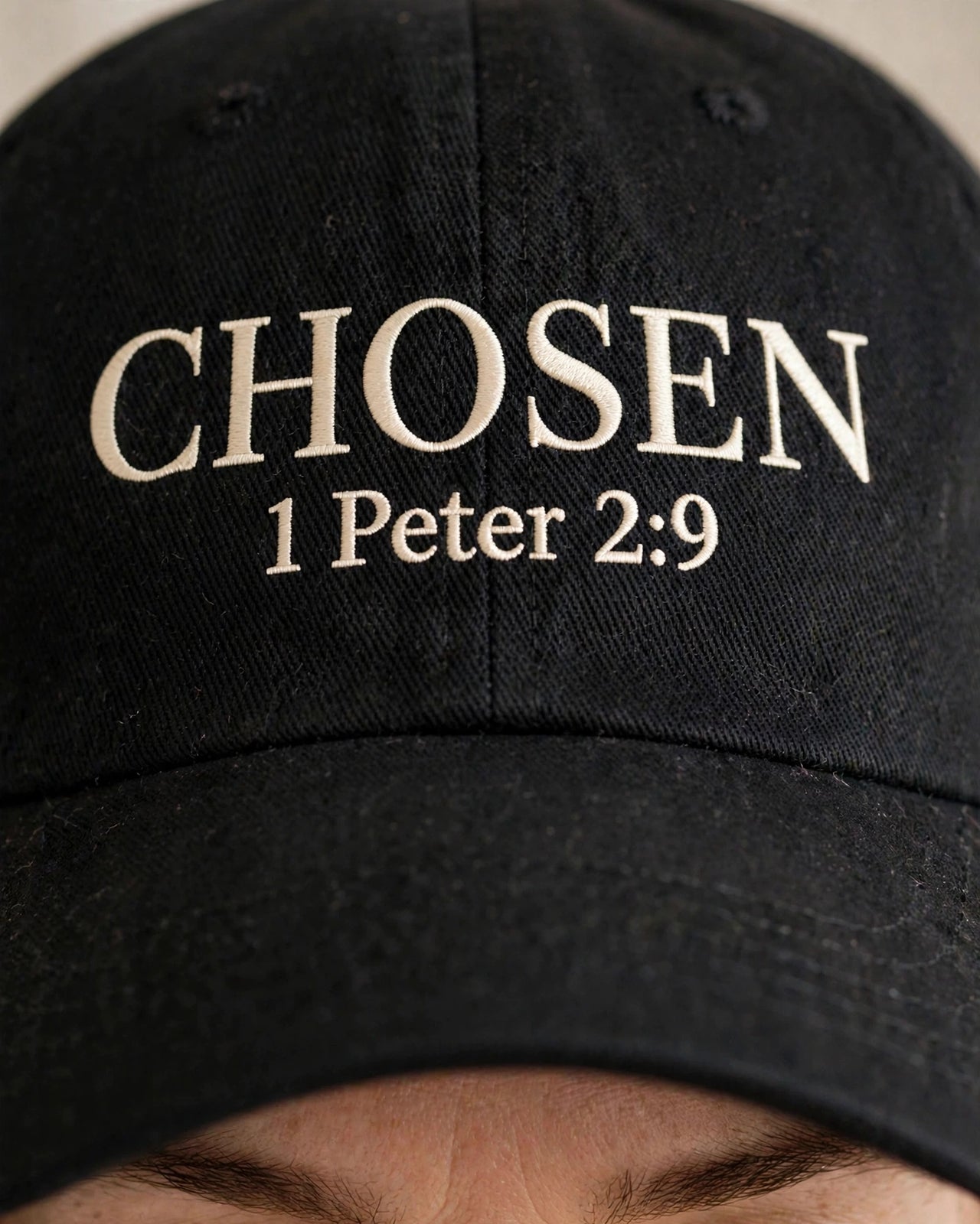 Chosen Baseball Cap - design close-up