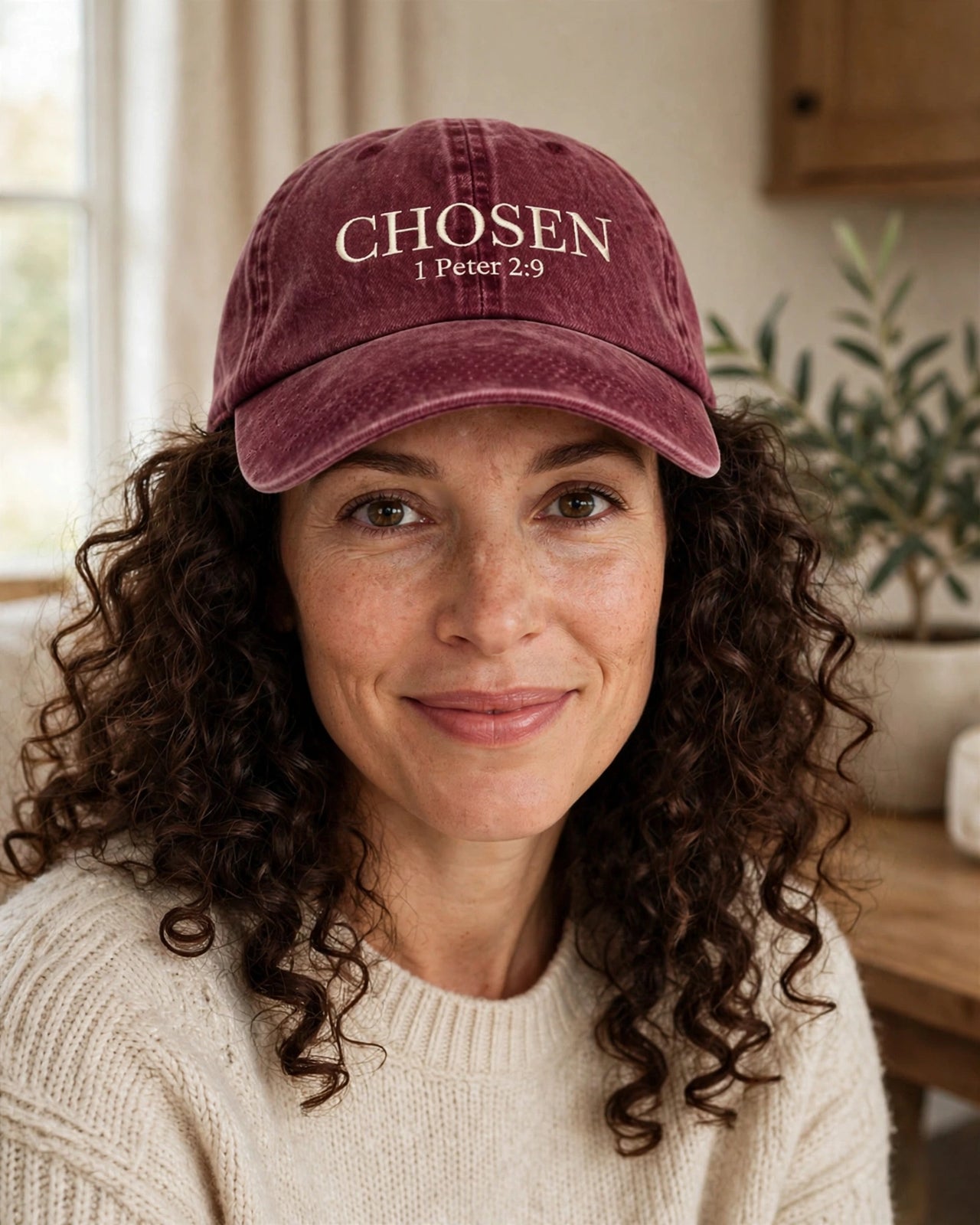 Chosen Denim Cap - front worn