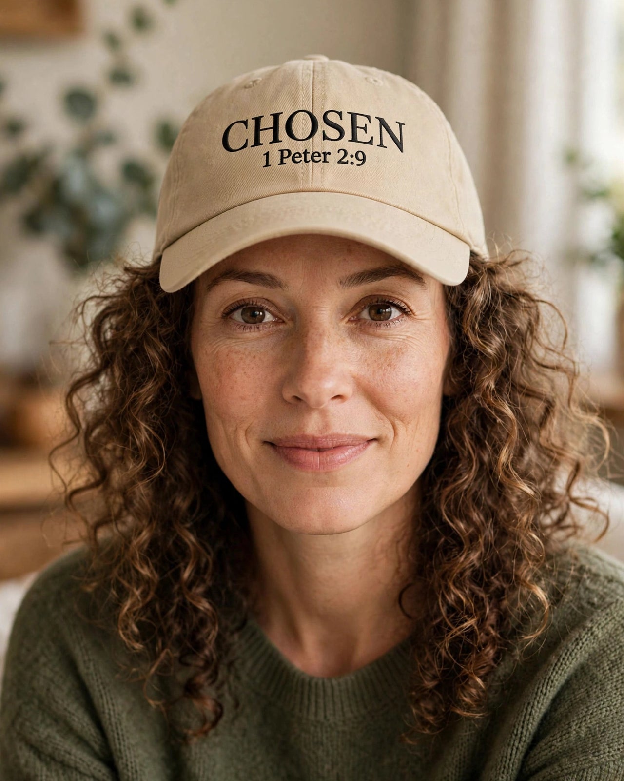 Chosen Hat - Beige front worn