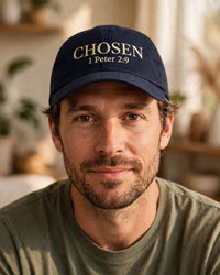 Thumbnail for Chosen Hat - Navy front worn