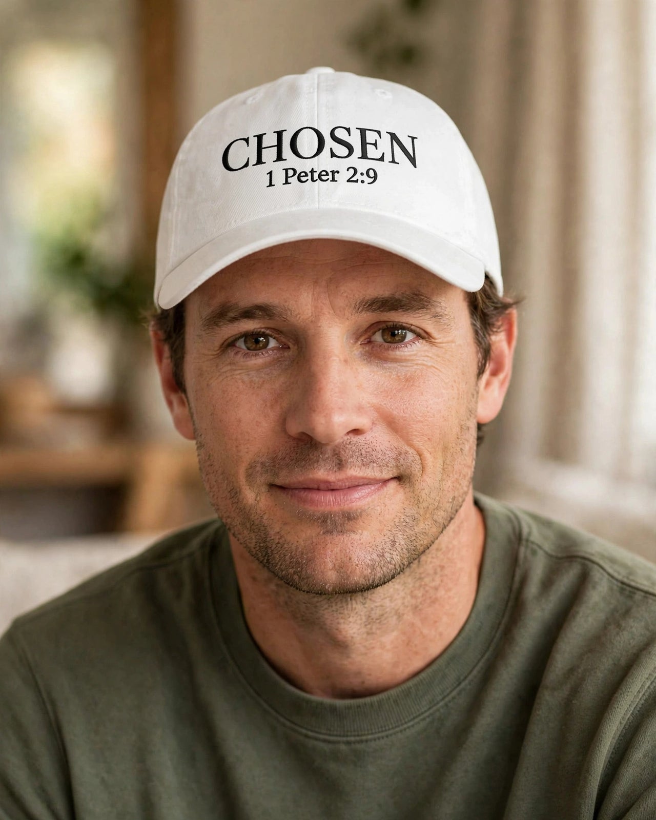 Chosen Hat - White front worn