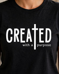 Thumbnail for Created With A Purpose Classics Tee - print close-up