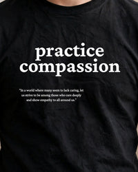 Thumbnail for Practice Compassion Tee - print close-up