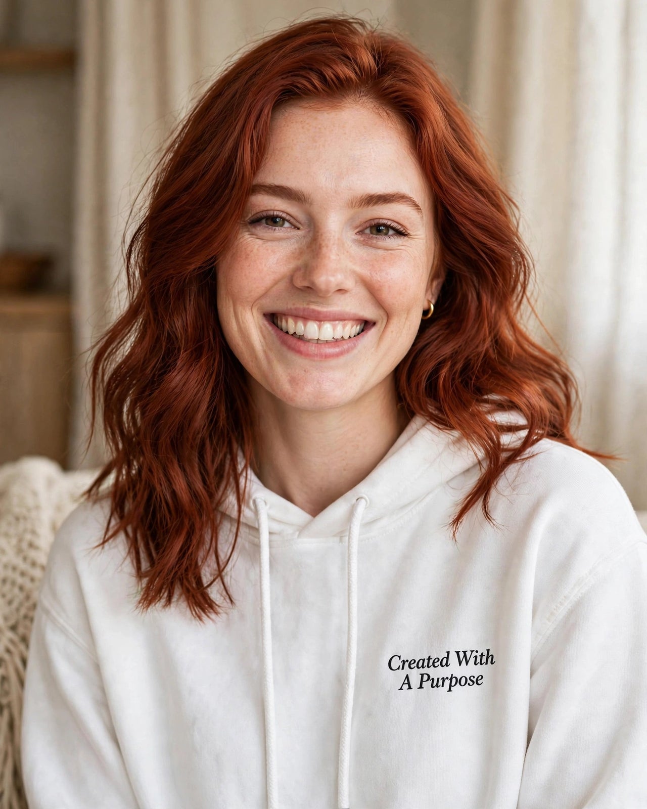 Created With A Purpose Hoodie - print close-up