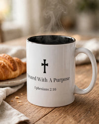 Thumbnail for Created With A Purpose Mug - table scene