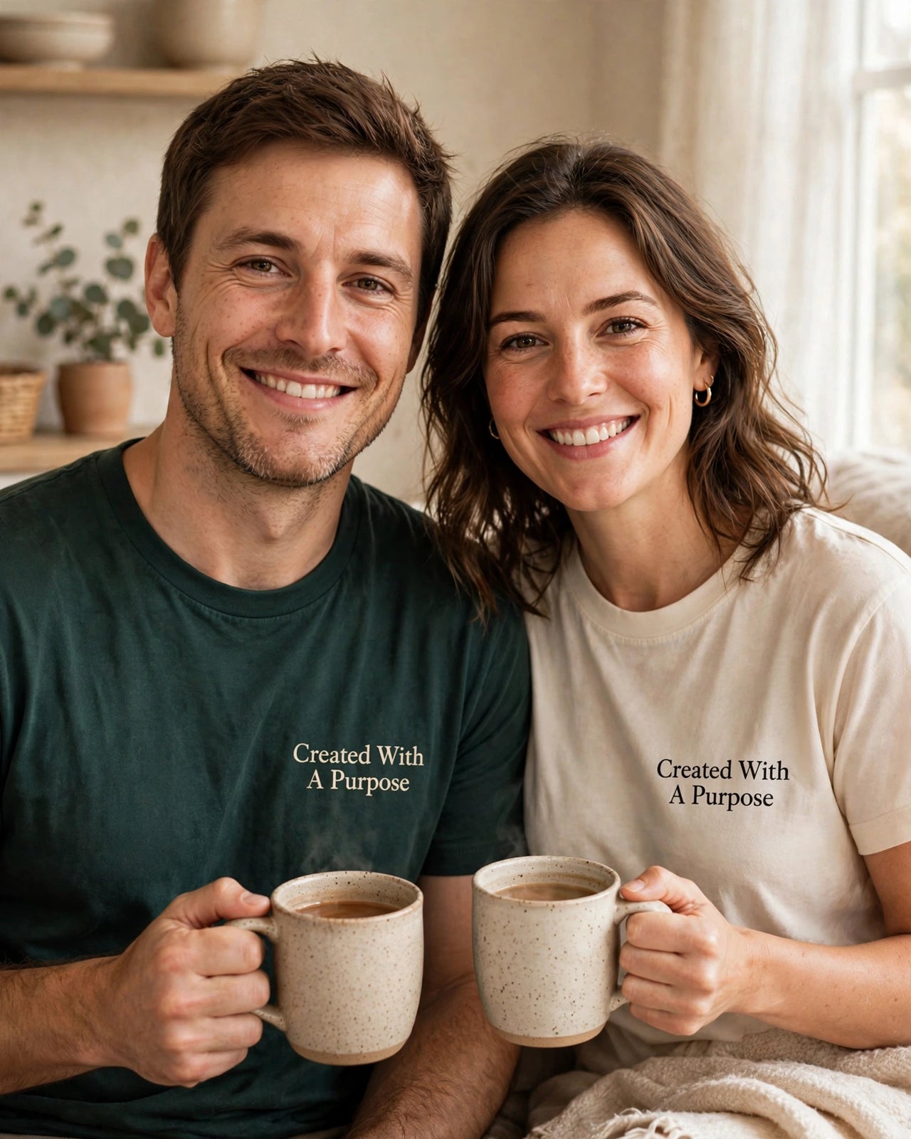 Created With A Purpose Tee - couple lifestyle
