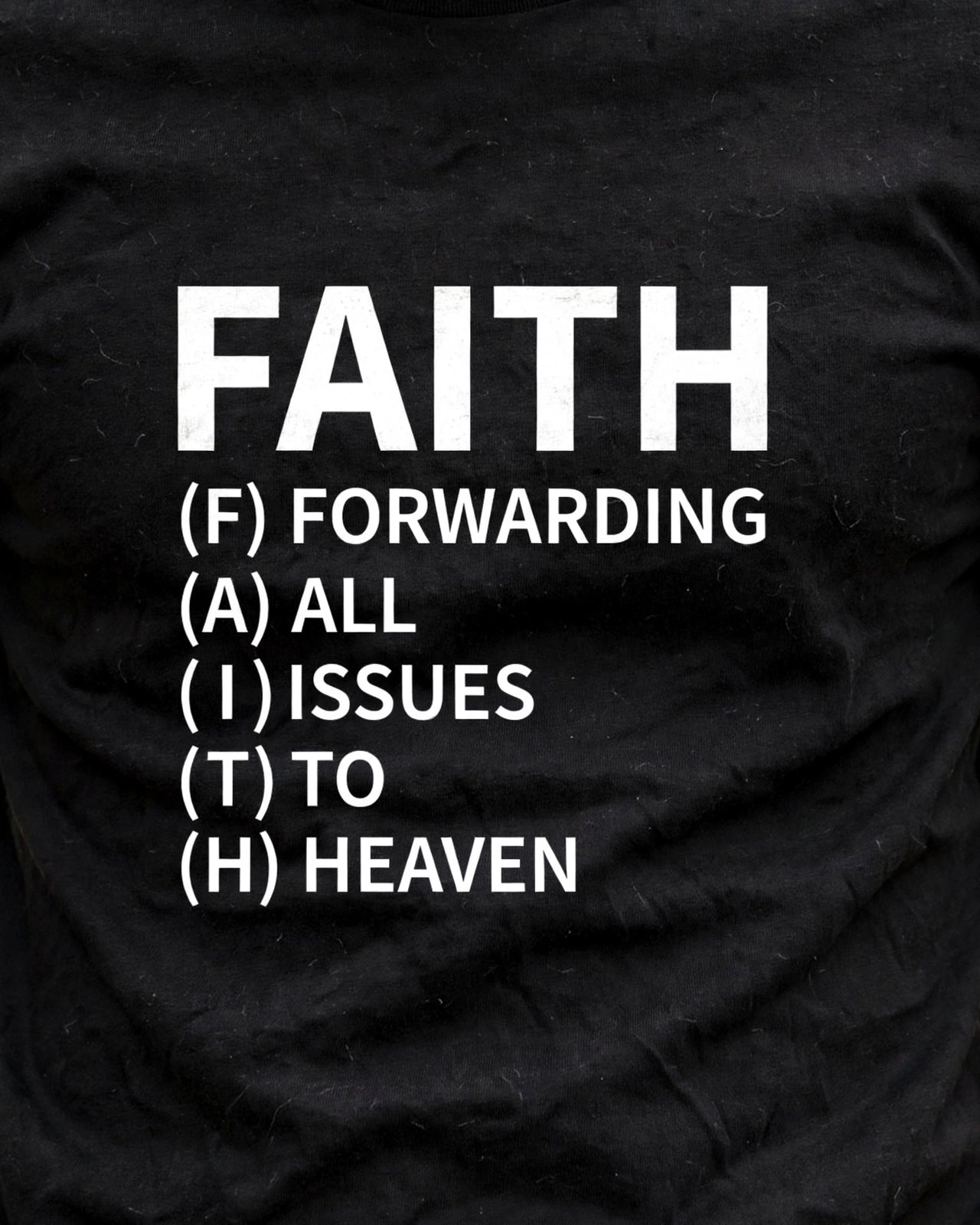 Faith Tee - print close-up