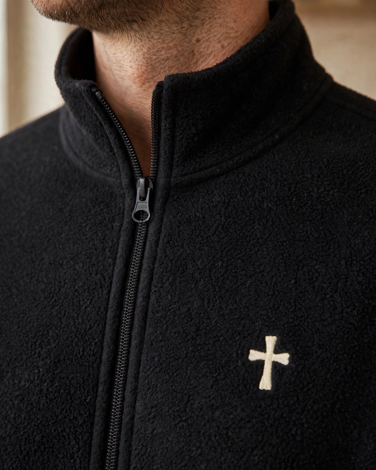 Fleece Jacket - cross close-up