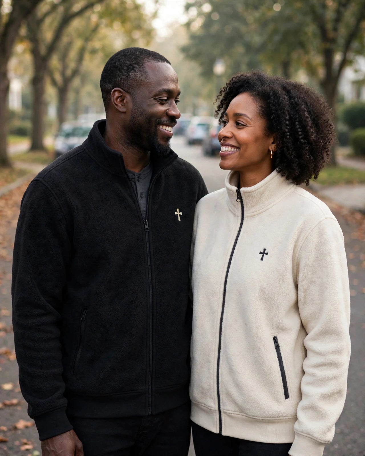 Fleece Jacket - couple lifestyle