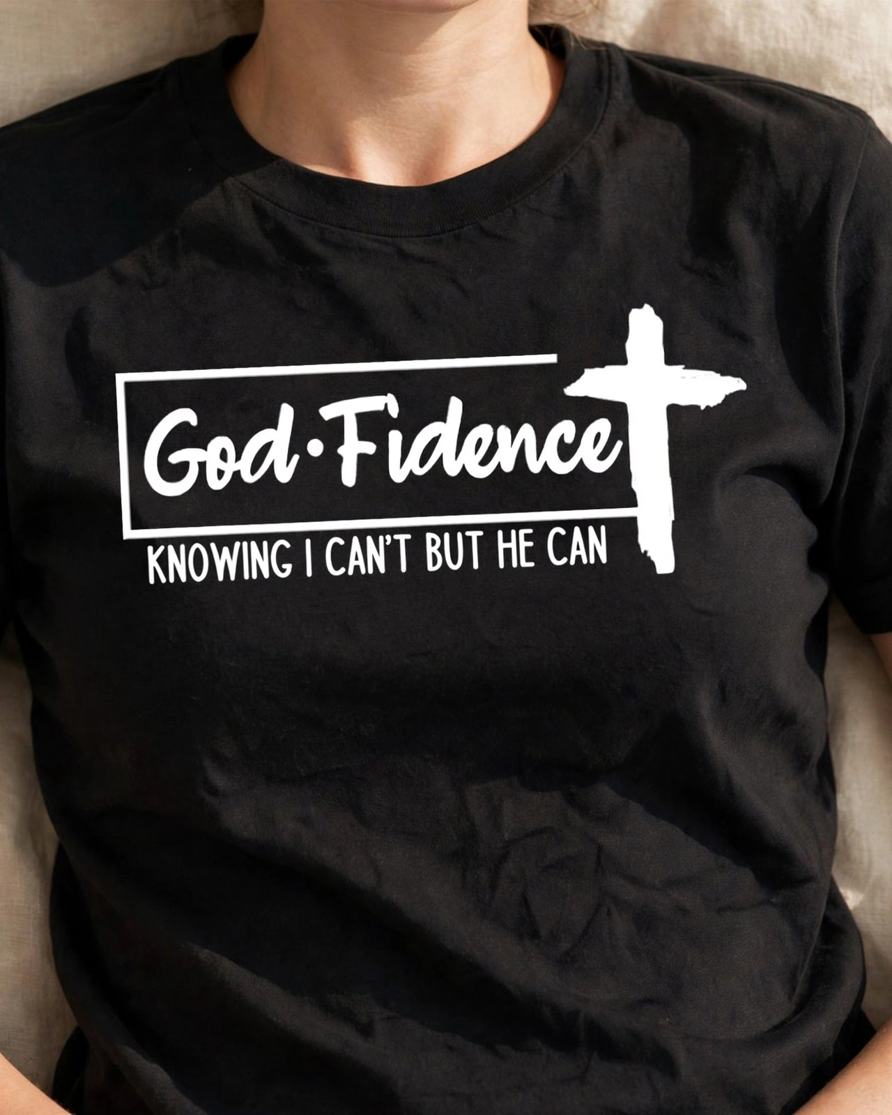 God-Fidence Tee - print close-up
