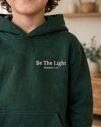 Thumbnail for Kids Be The Light Hoodie - print close-up