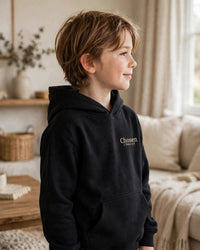 Thumbnail for Kids Chosen Hoodie - side view, three-quarter