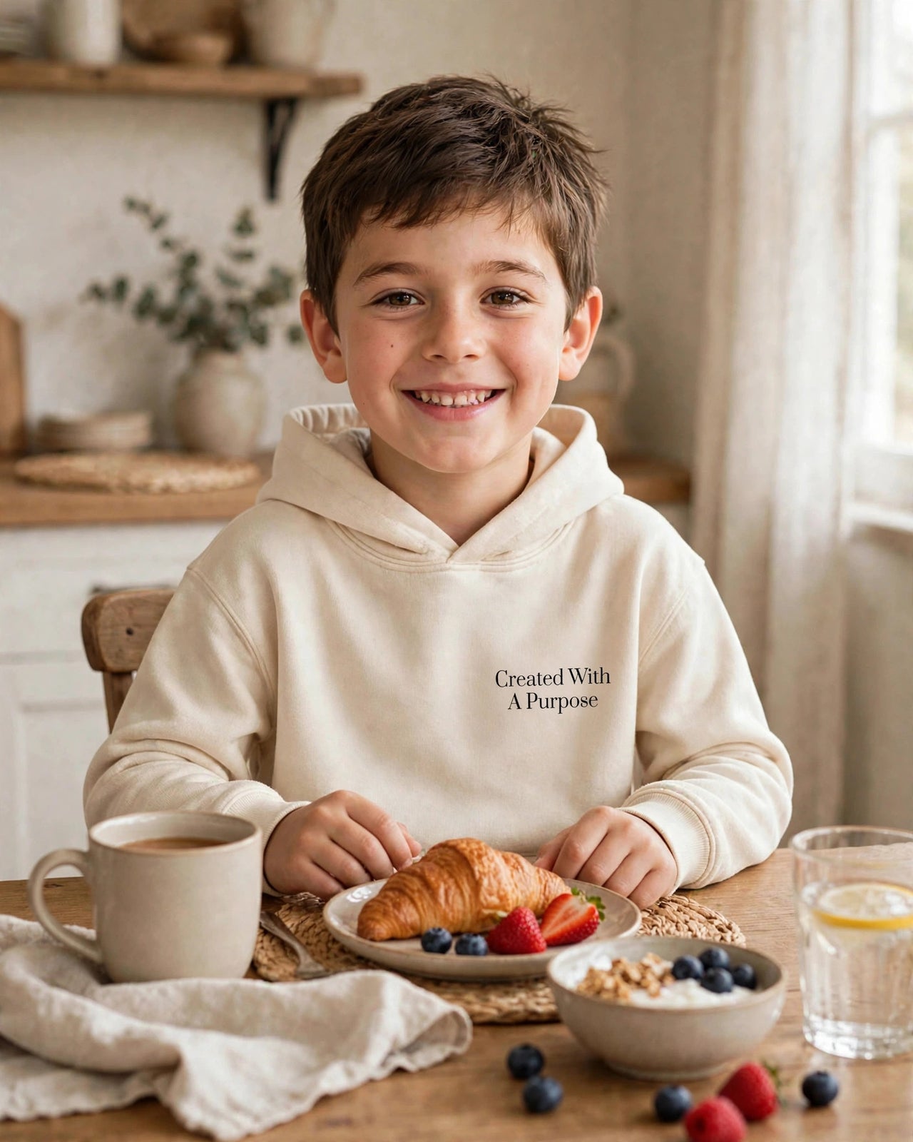 Kids Created With A Purpose Hoodie - lifestyle