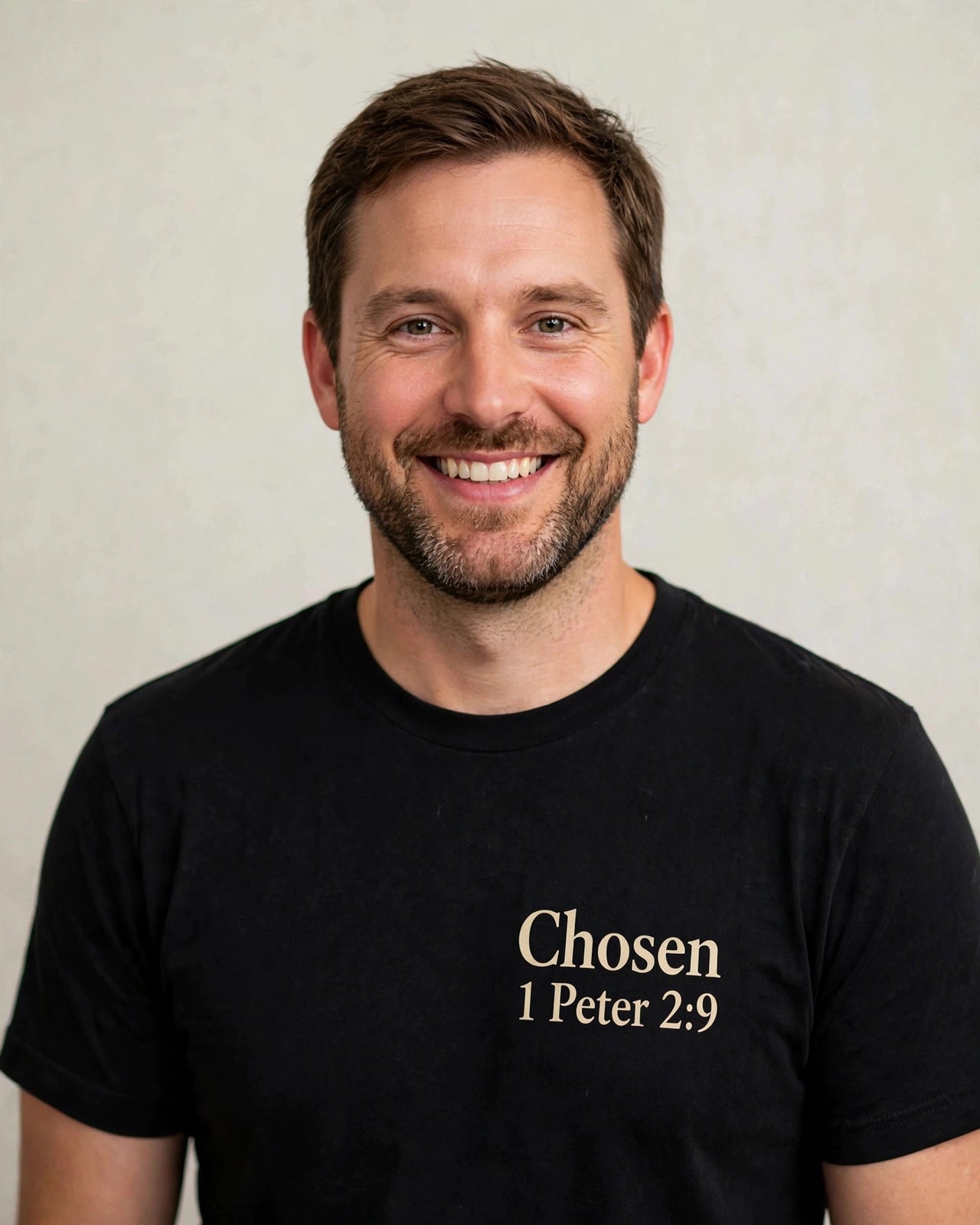 Adult tee mockup — Chosen, Black