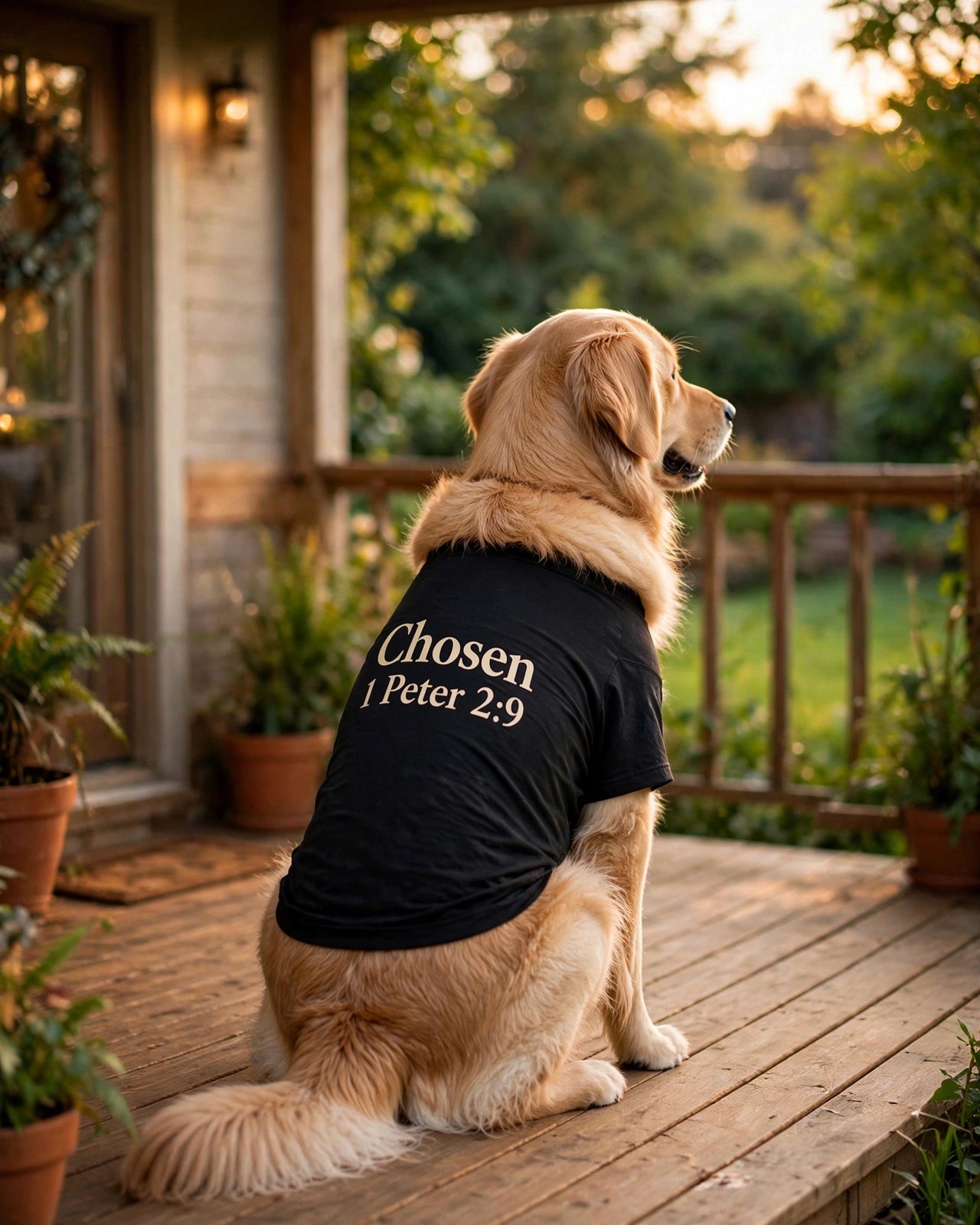 Dog tee mockup — Chosen, Black