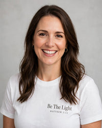 Thumbnail for Adult tee mockup — Be The Light, White